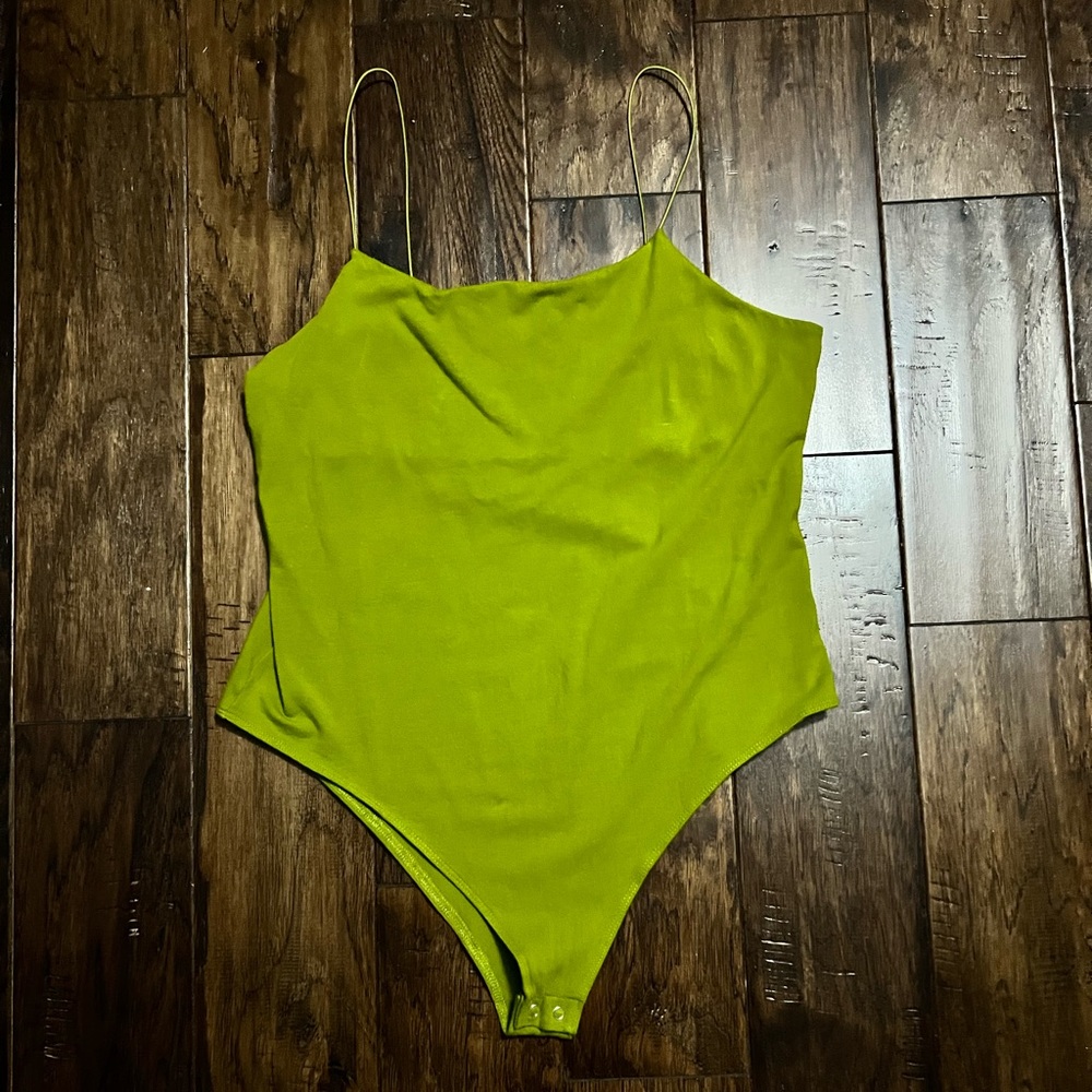 Green Strappy Bodysuit